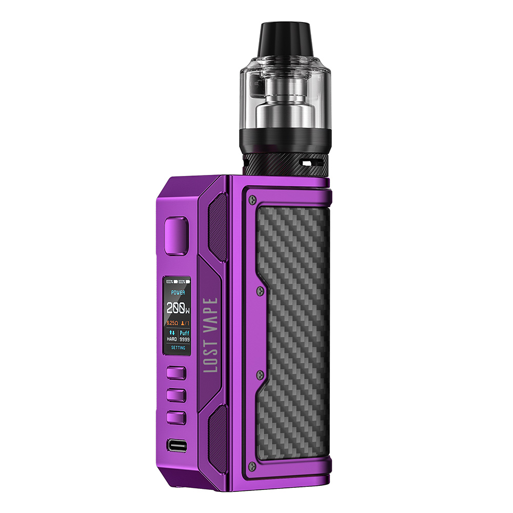 Lost Vape Thelema Quest Kit Mystic Purple Carbon Fiber Lost Vape Thelema Quest Kit Mystic Purple Carbon Fiber