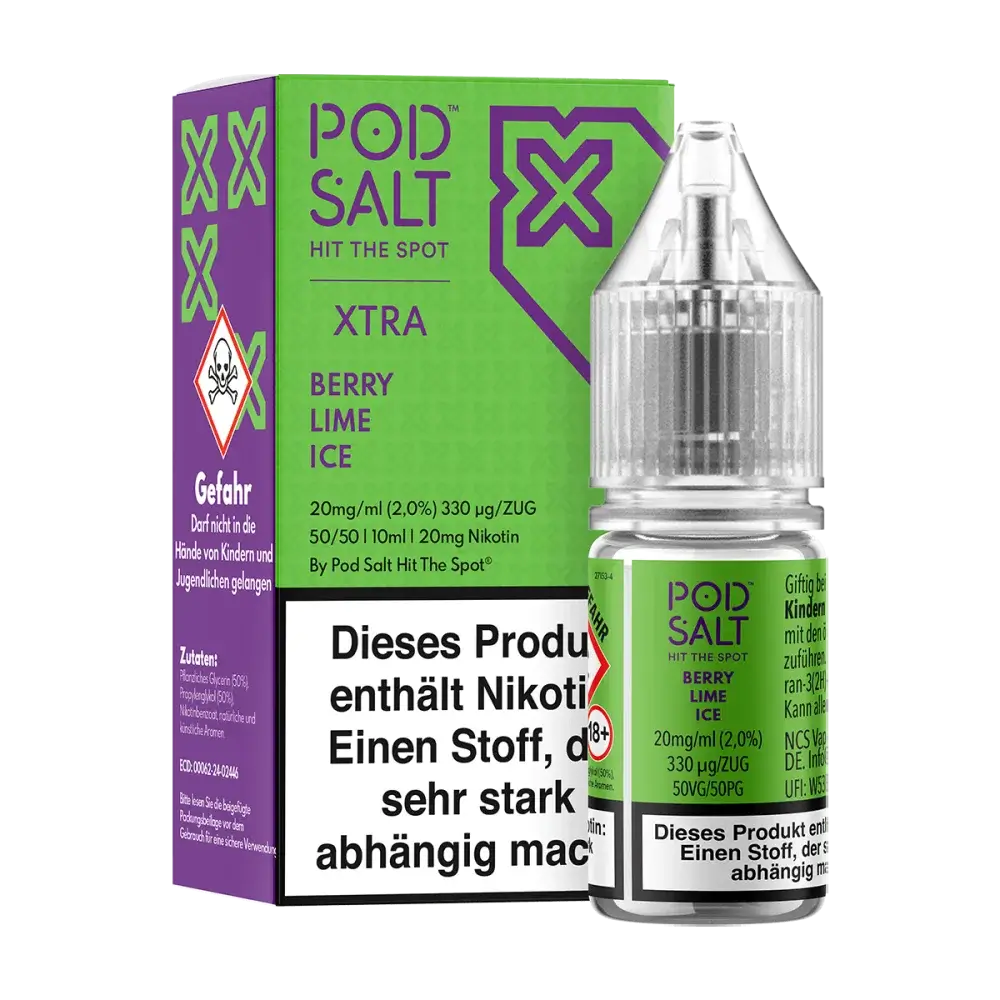 Pod Salt Xtra - Berry Lime Ice 10ml Nikotinsalz Liquid