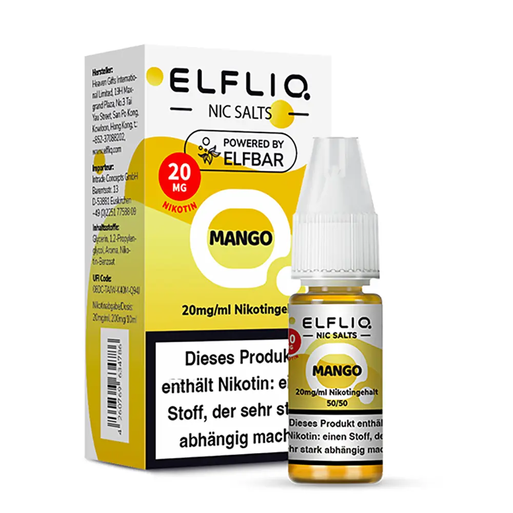 Elfliq by Elfbar Nikotinsalz - Mango - Liquid 20mg 10ml - 