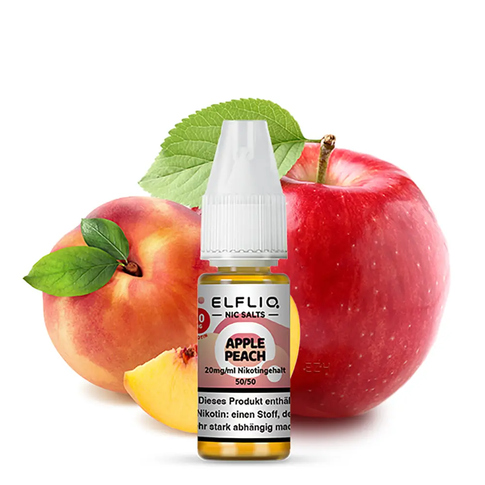 Elfliq by Elfbar Nikotinsalz - Apple Peach - Liquid 20mg 10ml -  Elfliq by Elfbar Nikotinsalz - Apple Peach - Liquid 20mg 10ml -