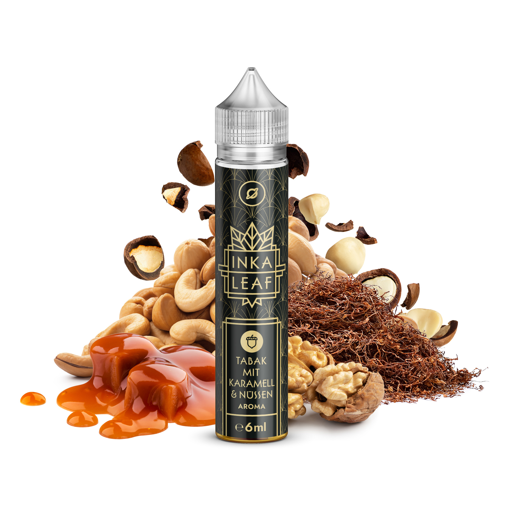 Flavorverse Aroma Longfill - Tabak mit Karamell & Nüssen - 6ml in 75ml Flasche  C