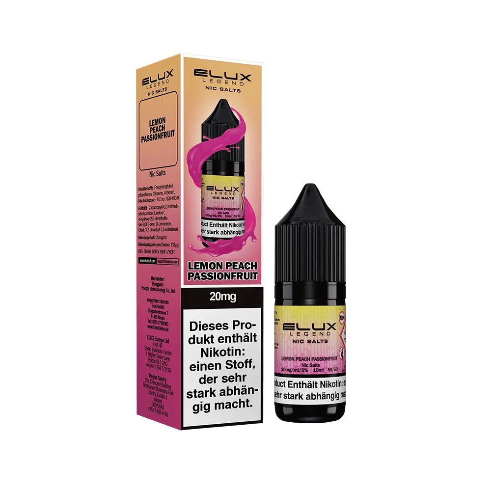 Elux - Lemon Peach Passion 10ml Nikotinsalz Liquid
