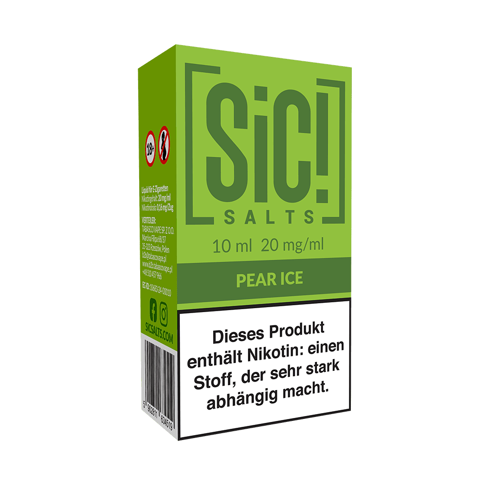 SIC Nikotinsalz - Pear Ice -10ml Liquid 20mg 