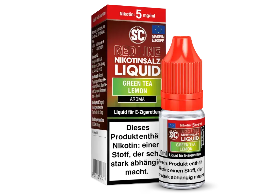 SC Red Line - Green Tea Lemon 10ml Nikotinsalz Liquid