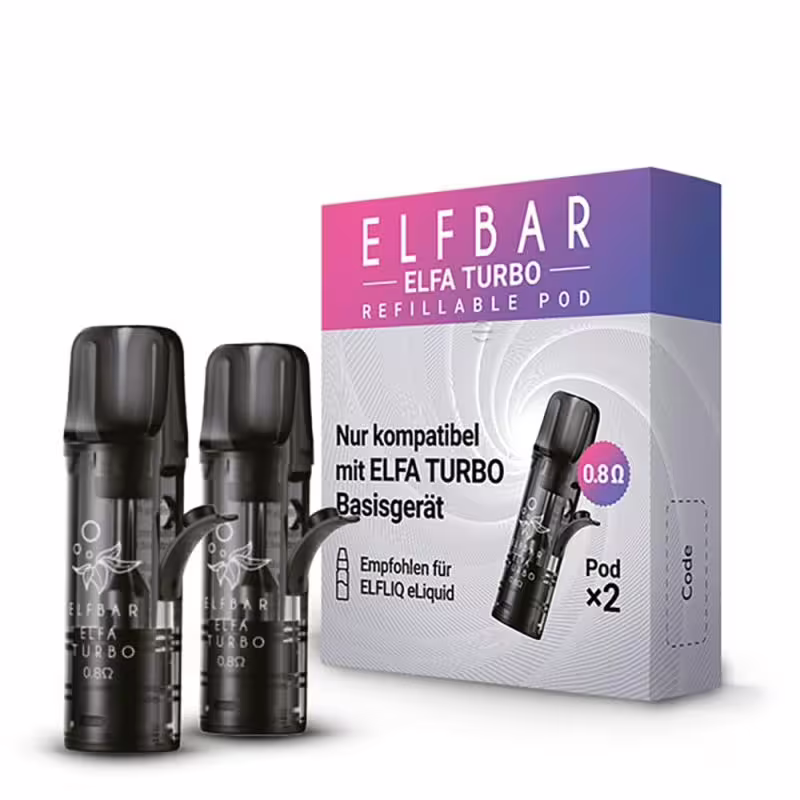 Elfbar Elfa Turbo Refillable Pod 0,8 Ohm Elfbar Elfa Turbo Refillable Pod 0,8 Ohm