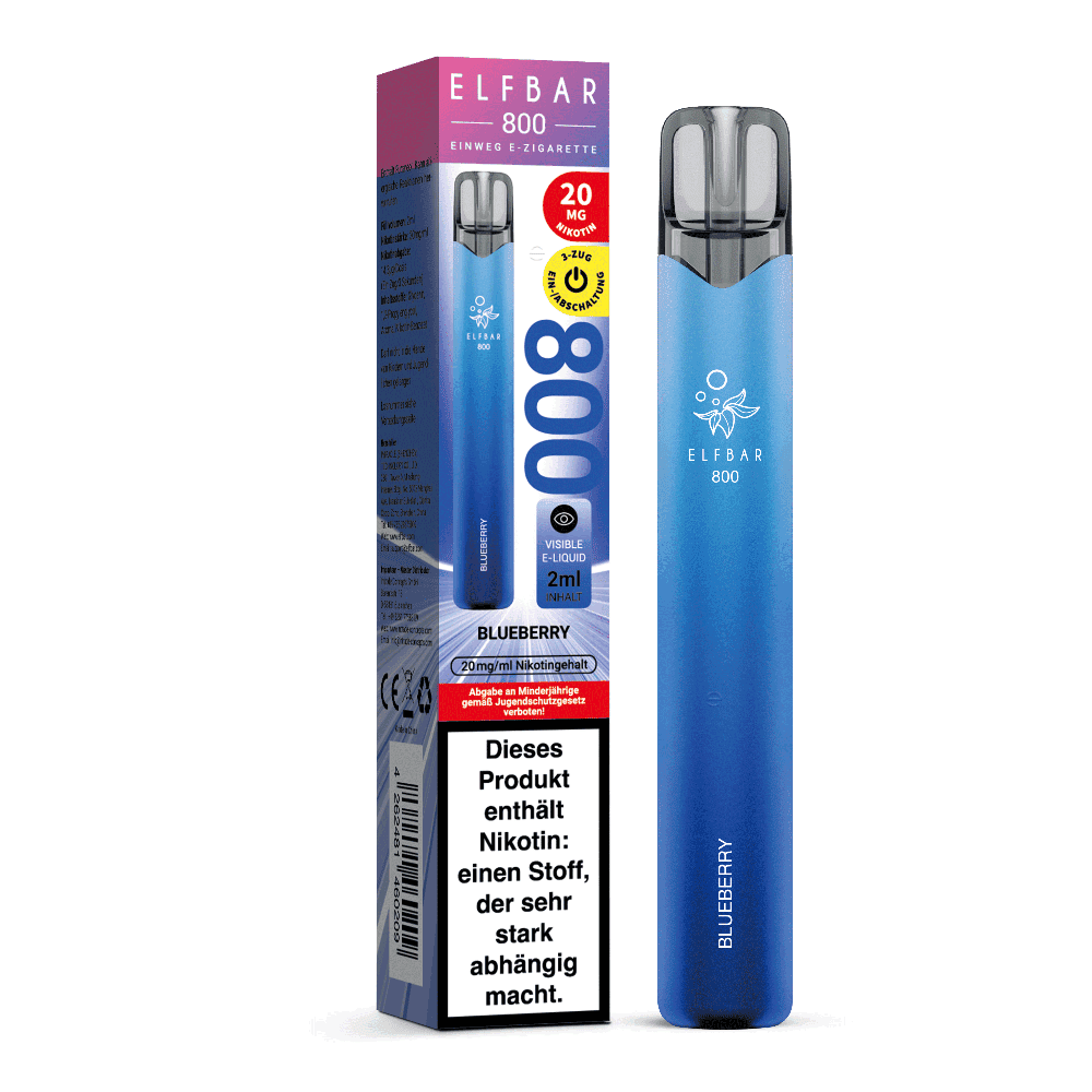 Elfbar 800 Einweg E-Zigarette - Blueberry - 20mg  C
