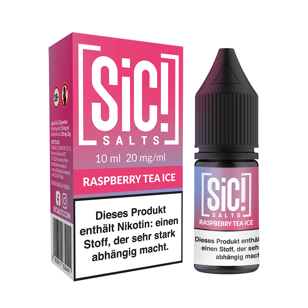 SIC Nikotinsalz - Raspberry Tea Ice -10ml Liquid 20mg 