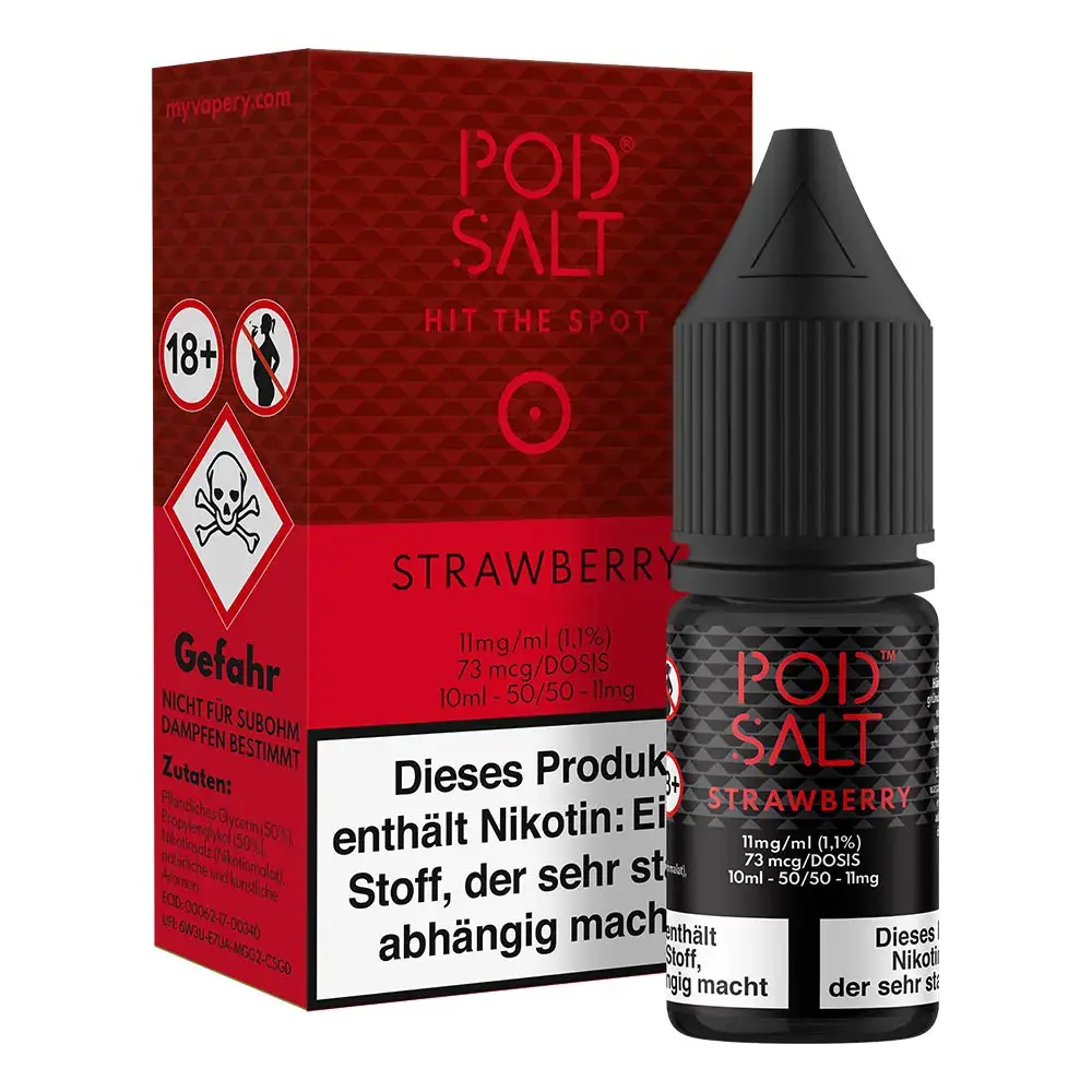 Pod Salt Core Strawberry 10ml 11mg  Pod Salt Core Strawberry 10ml 11mg