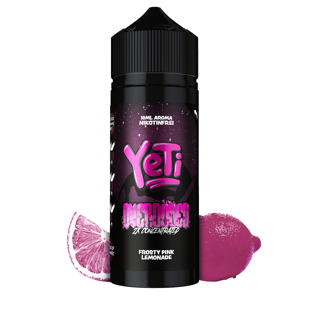 Yeti Overdosed Aroma Longfill - Frosty Pink Lemonade - 10ml in 120ml Flasche 