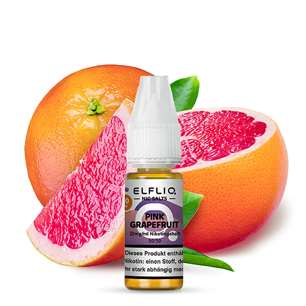 Elfliq by Elfbar Nikotinsalz - Pink Grapefruit - Liquid 10mg 10ml - Elfliq by Elfbar Nikotinsalz - Pink Grapefruit - Liquid 10mg 10ml -