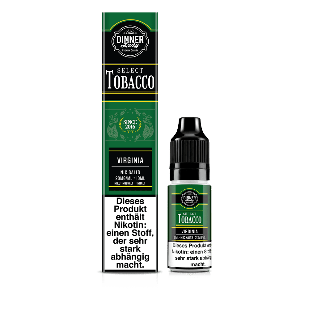 Dinner Lady Nikotinsalz - Virginia - 50/50 10ml Liquid 20mg Dinner Lady Nikotinsalz - Virginia - 50/50 10ml Liquid 20mg