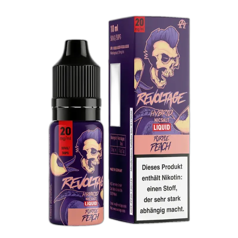 Revoltage Hybrid Nikotinsalz - Purple Peach - Liquid 20mg 10ml 
