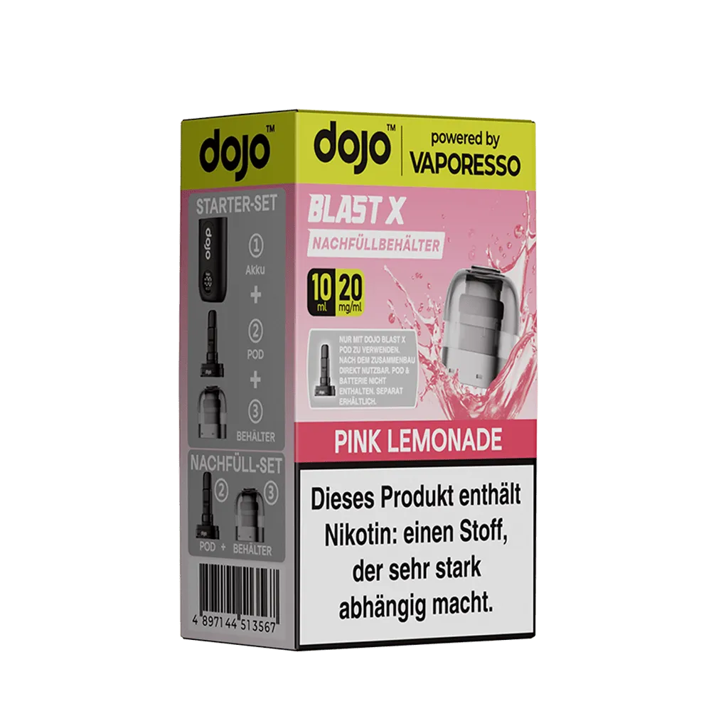 Vaporesso Dojo Blast X Einweg Pod - Pink Lemonade 10ml Nikotinsalz