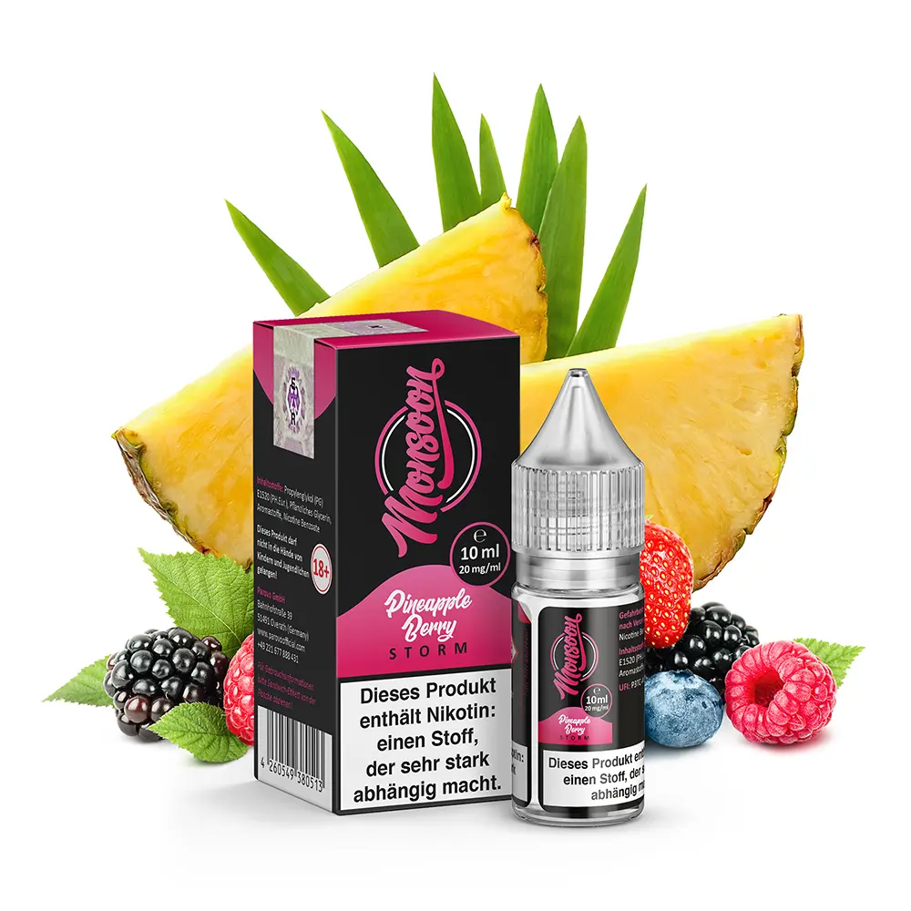 Monsoon Pineapple Berry 10ml Nic Salt Liquid 20mg 