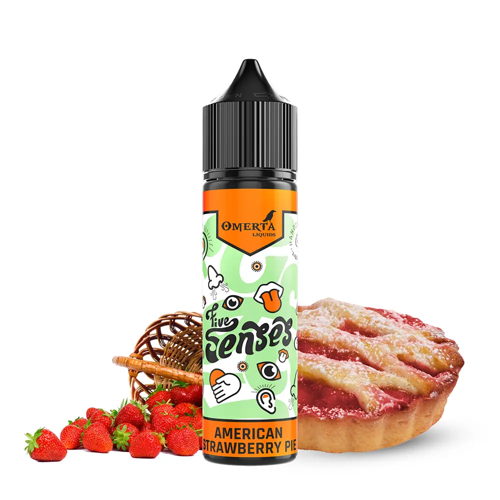 Omerta Aroma Longfill - 5Senses American Strawberry Pie - 15ml in 60ml Flasche 