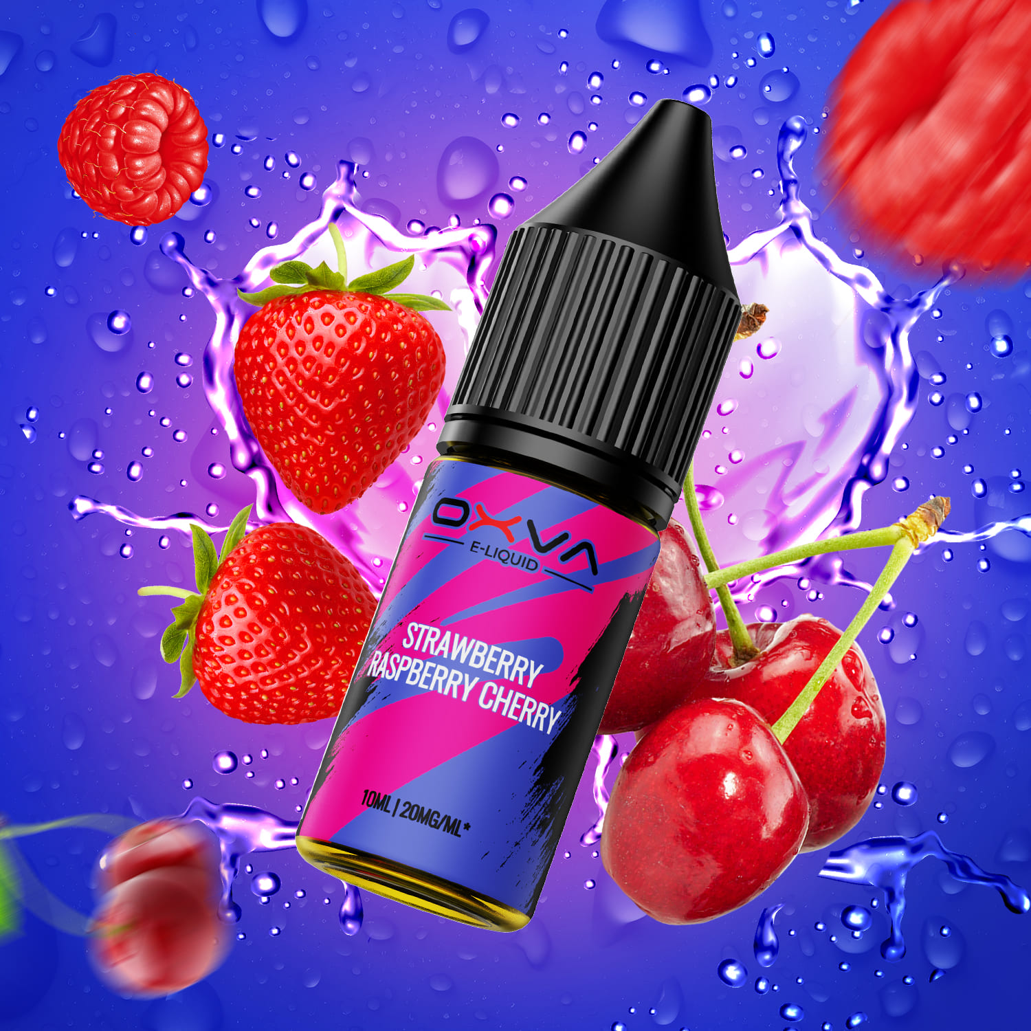 Oxva E-Liquid Nikotinsalz - Strawberry Raspberry Cherry - 10ml Liquid 20mg 