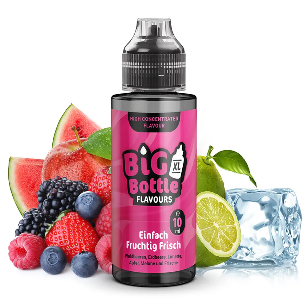 Big Bottle Flavours Aroma - Einfach Fruchtig Frisch - 10ml in 120ml Flasche 