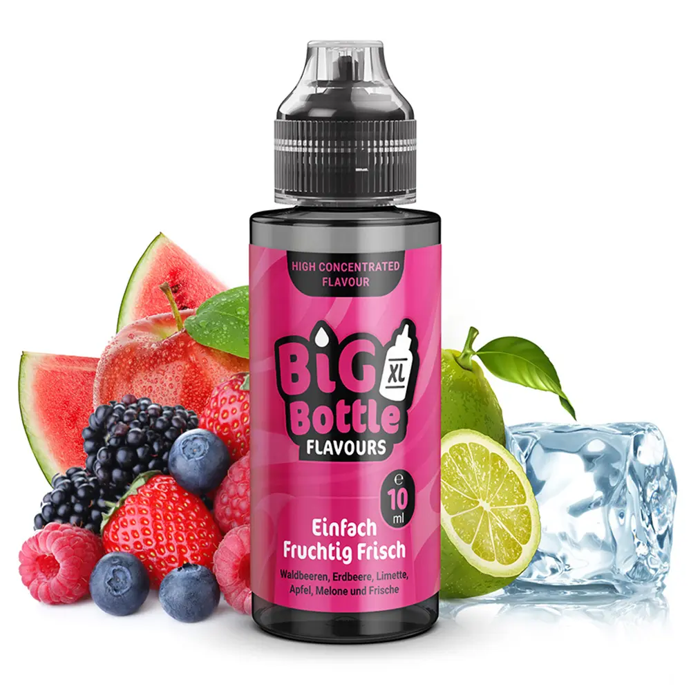 Big Bottle Flavours Aroma - Einfach Fruchtig Frisch - 10ml in 120ml Flasche  Big Bottle Flavours Aroma - Einfach Fruchtig Frisch - 10ml in 120ml Flasche