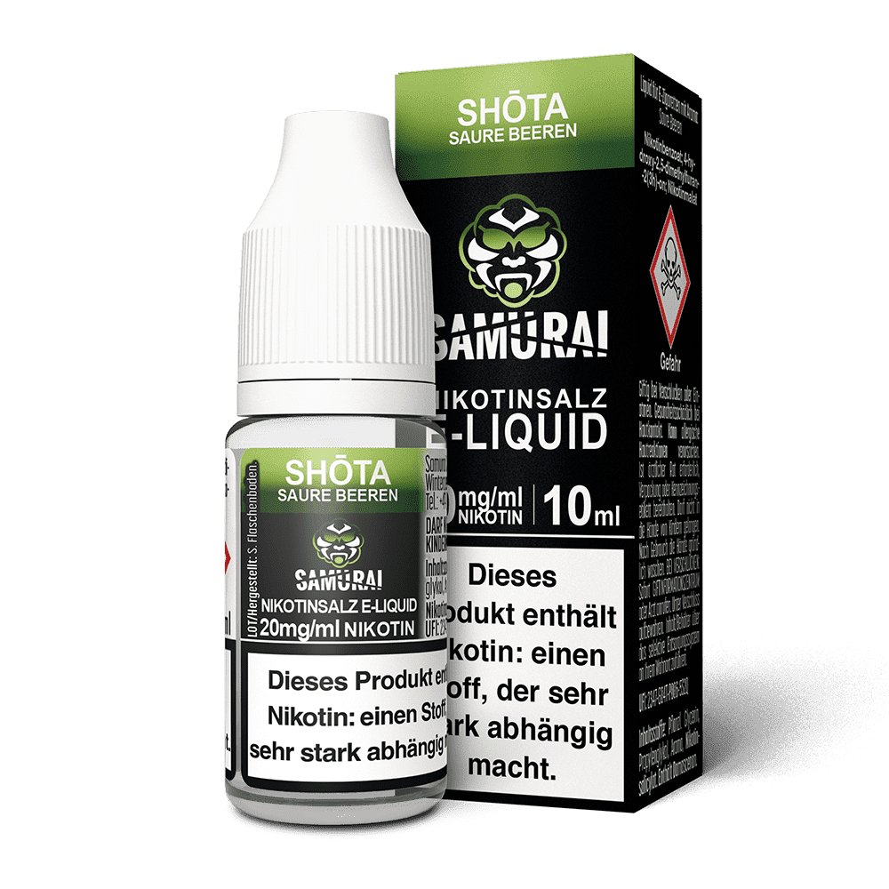 Samurai Nikotinsalz - Shota Saure Beeren - Liquid 20mg 10ml 