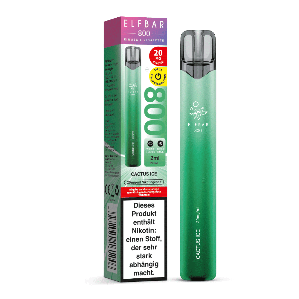 Elfbar 800 Einweg E-Zigarette - Cactus Ice - 20mg  C