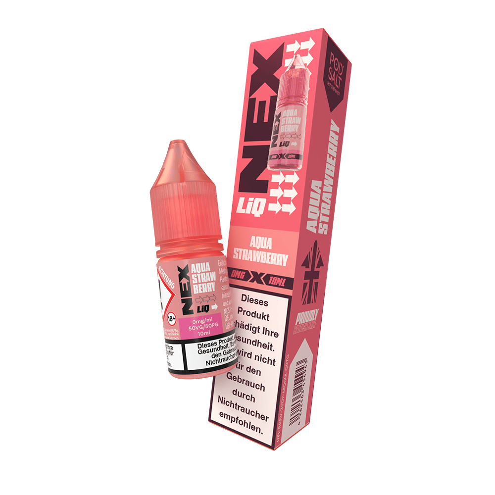 Nex Liq Nikotinsalz - Aqua Strawberry - 0mg Liquid 10ml  C