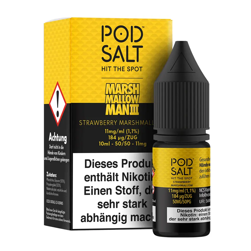 Pod Salt Fusion - Marshmallow Man III - 10ml Liquid 11mg Nikotinsalz 