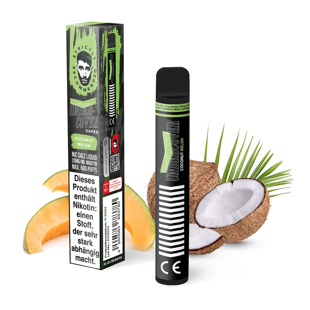 Undercover Vapes Coconut Melon 20mg Einweg E-Zigarette Undercover Vapes Coconut Melon 20mg Einweg E-Zigarette