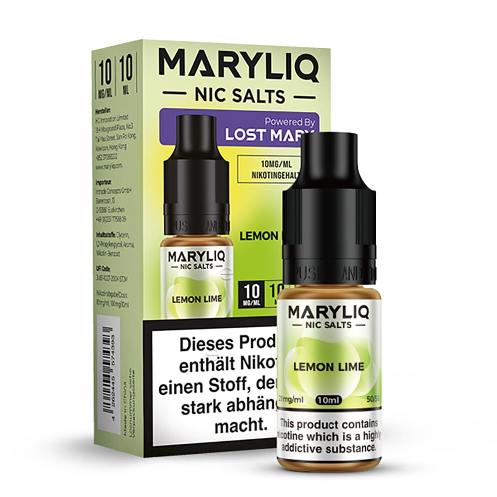 Maryliq Nikotinsalz - Lemon Lime - 10mg 10ml 