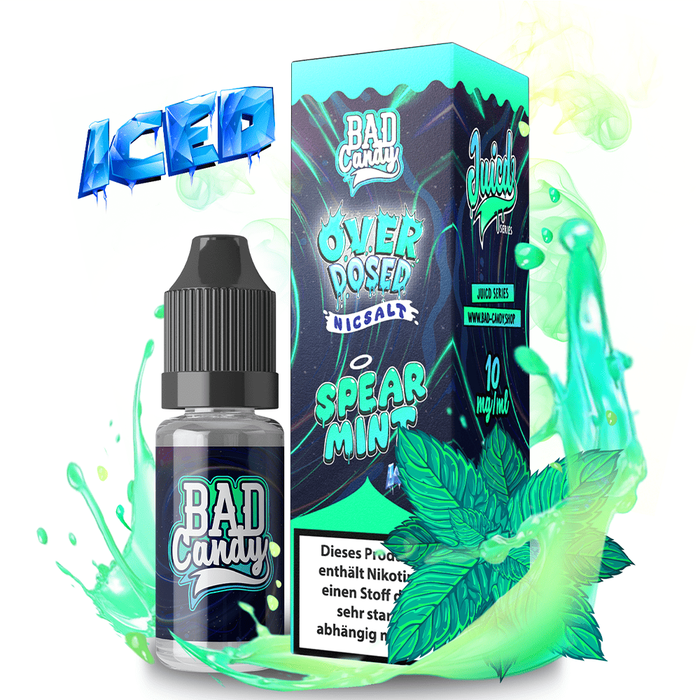 Bad Candy Nikotinsalz - Spearmint Iced - Overdosed 10ml Liquid 20mg 