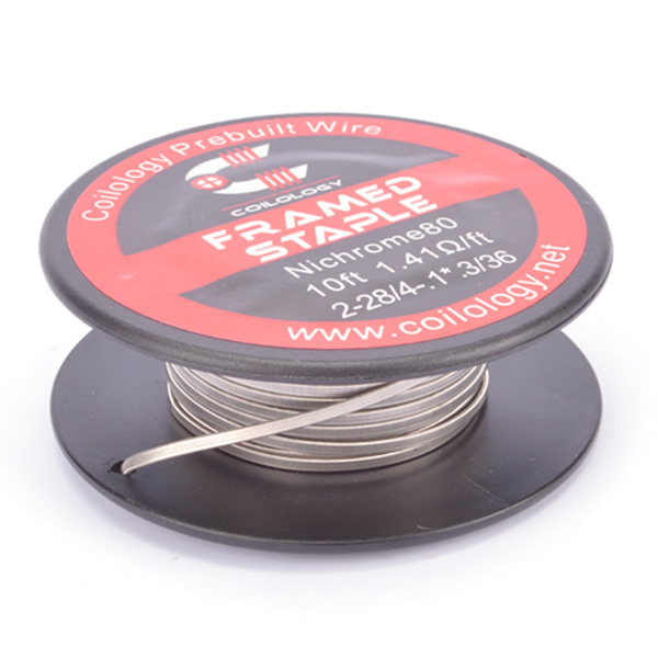 Coilology Framed Staple Nichrome Spule (10ft) 2-28/4-0,3*0,1/36 Coilology Framed Staple Nichrome Spule (10ft) 2-28/4-0,3*0,1/36