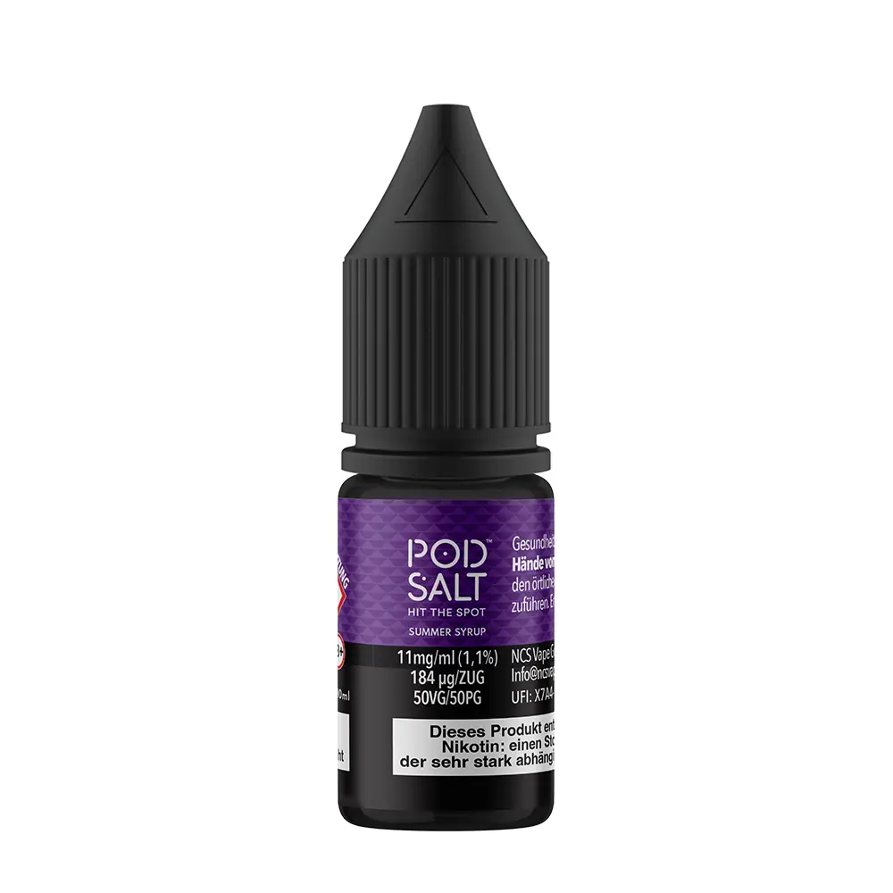 Pod Salt Fusion - Summer Syrup - 10ml Liquid 11mg Nikotinsalz  Pod Salt Fusion - Summer Syrup - 10ml Liquid 11mg Nikotinsalz