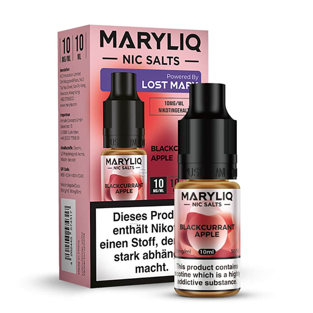 Maryliq Nikotinsalz - Blackcurrant Apple - 10mg 10ml  Maryliq Nikotinsalz - Blackcurrant Apple - 10mg 10ml