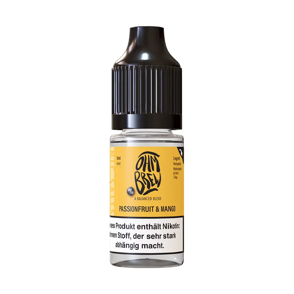 Ohm Brew Nikotinsalz - Passionfruit & Mango - Liquid 12mg Ohm Brew Nikotinsalz - Passionfruit & Mango - Liquid 12mg