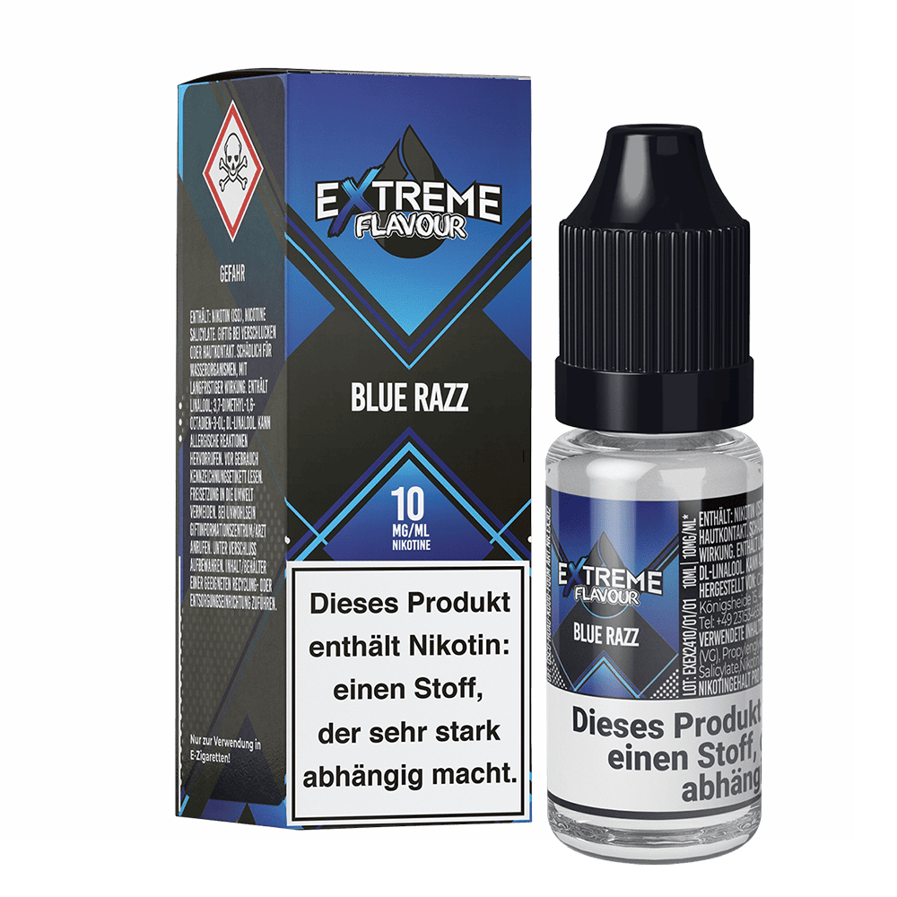 Extreme Flavour - Blue Razz - 10mg 10ml Hybrid-Nikotinsalzliquid C Extreme Flavour - Blue Razz - 10mg 10ml Hybrid-Nikotinsalzliquid C