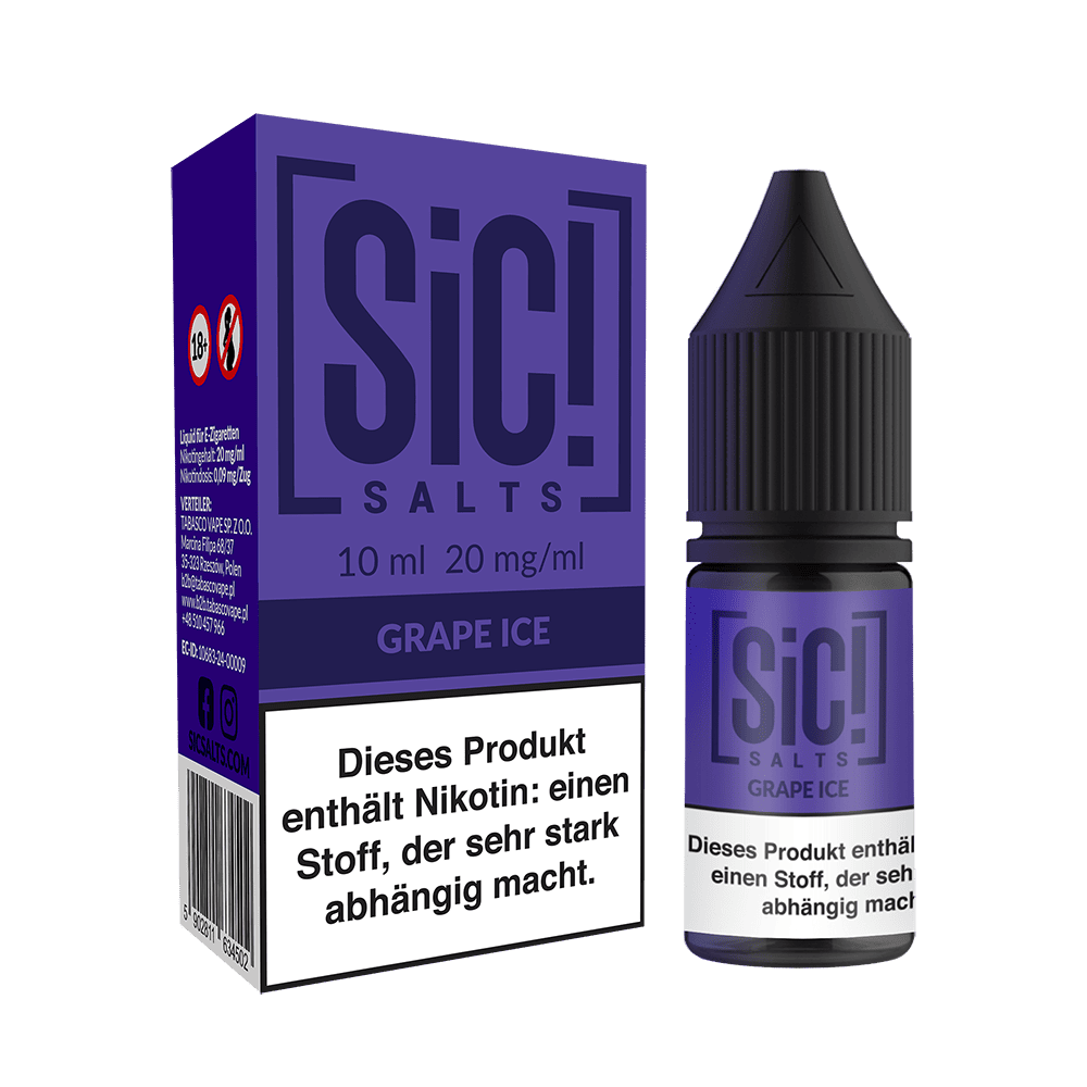 SIC Nikotinsalz - Grape Ice -10ml Liquid 20mg 