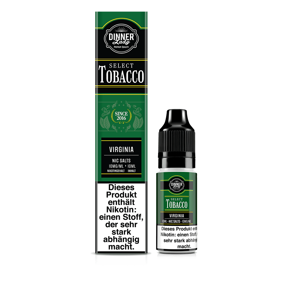 Dinner Lady Nikotinsalz - Virginia - 50/50 10ml Liquid 10mg 