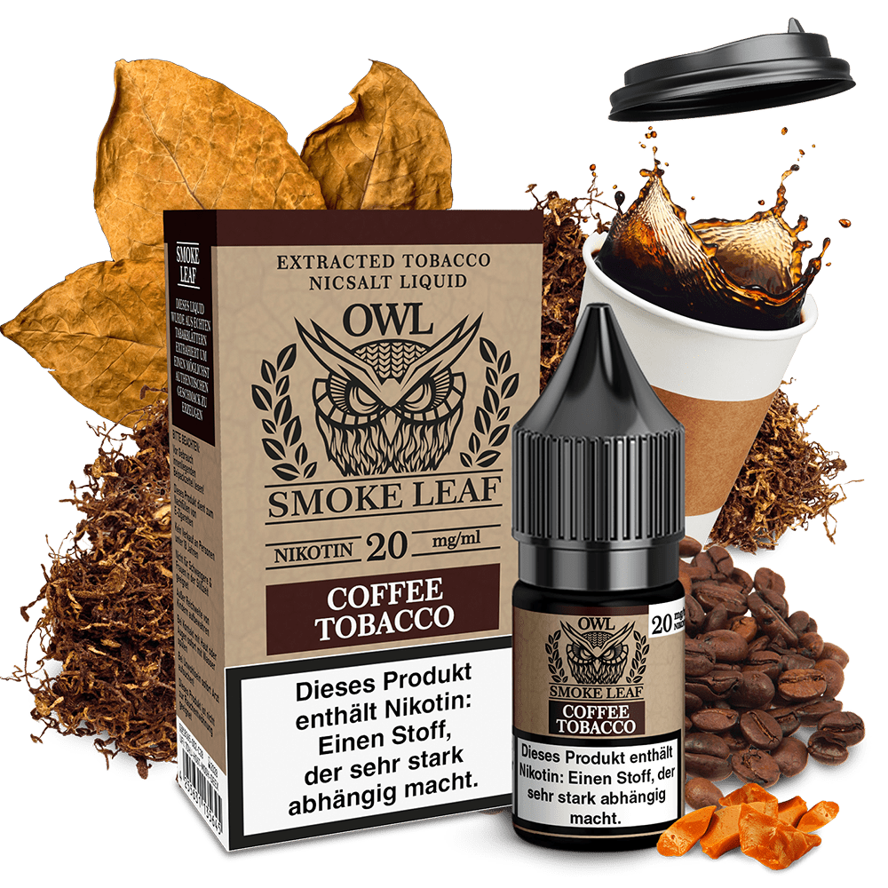 OWL Smoke Leaf Nikotinsalz - Coffee Tobacco - 10ml Liquid 20mg  C