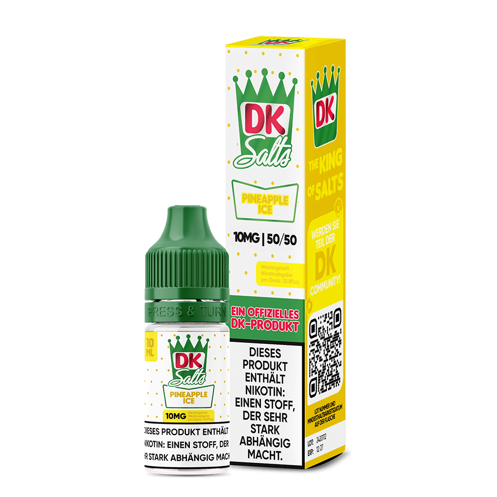 DK Salts Nikotinsalz - Pineapple Ice - Liquid 10mg 10ml C DK Salts Nikotinsalz - Pineapple Ice - Liquid 10mg 10ml C