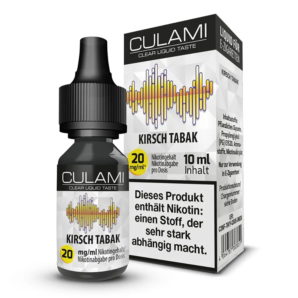 Culami Nikotinsalz - Kirsch Tabak Liquid - Liquid 20mg Culami Nikotinsalz - Kirsch Tabak Liquid - Liquid 20mg