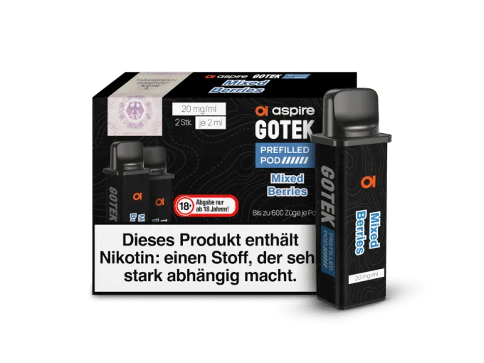 Aspire GoTek Einweg Pod - Mixed Berries 2ml Nikotinsalz Aspire GoTek Einweg Pod - Mixed Berries 2ml Nikotinsalz