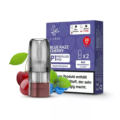 2 x Elfbar Mate 500 Einweg Pod - Blue Razz Cherry 2ml Nikotinsalz 2 x Elfbar Mate 500 Einweg Pod - Blue Razz Cherry 2ml Nikotinsalz