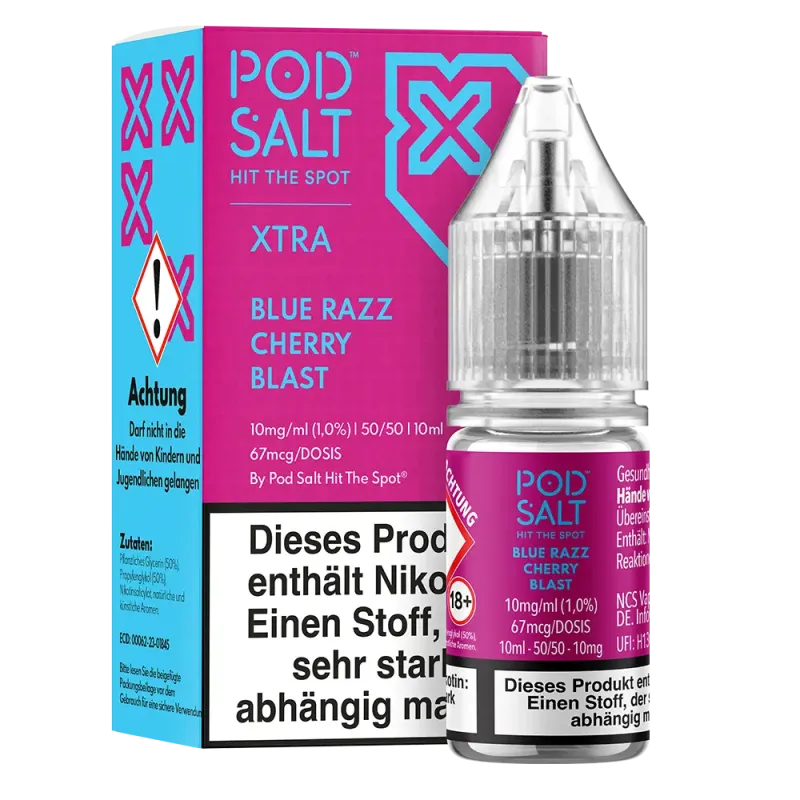 Pod Salt Xtra - Blue Razz Cherry Blast 10ml Nikotinsalz Liquid