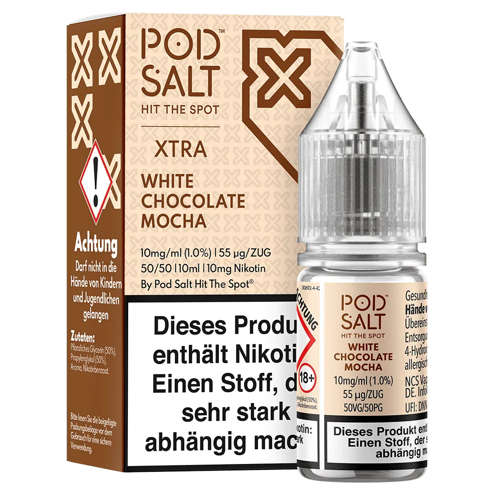 Pod Salt Xtra - White Chocolate Mocha 10ml Nikotinsalz Liquid