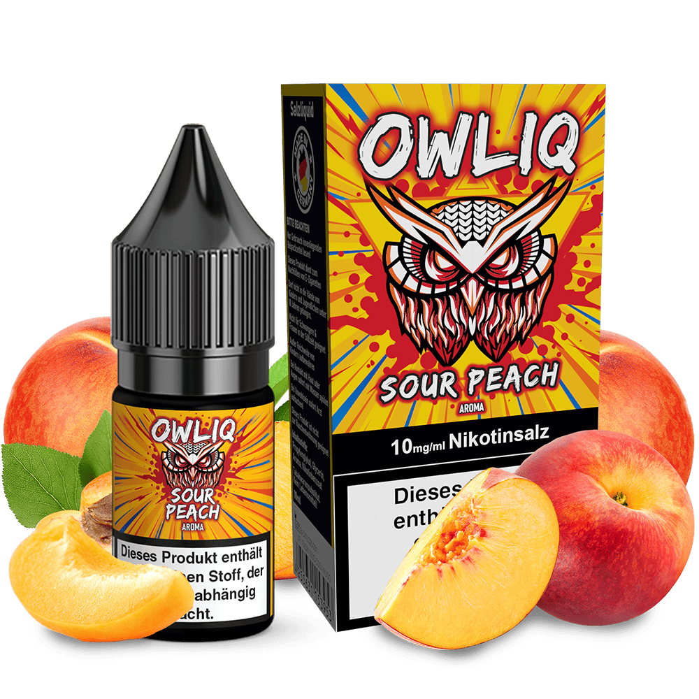 OWLIQ Nikotinsalz Sour Peach 10ml 10mg OWLIQ Nikotinsalz Sour Peach 10ml 10mg
