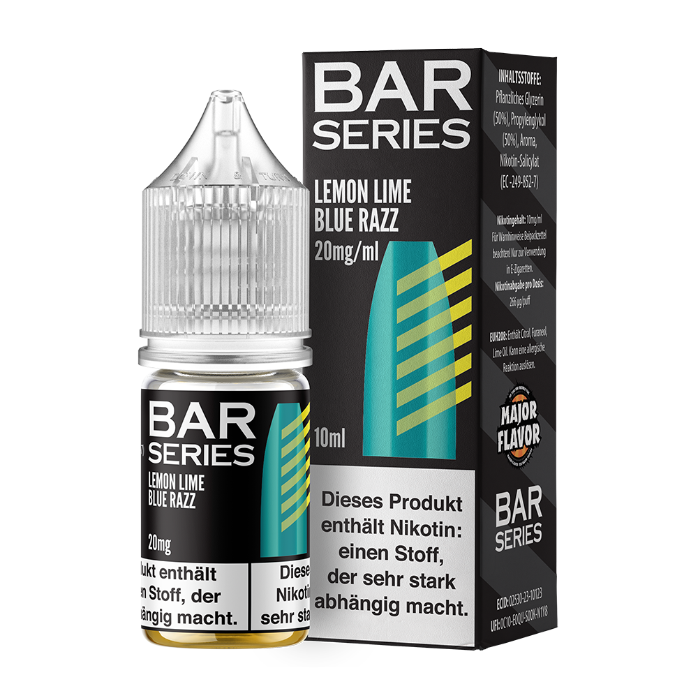 Bar Series Nikotinsalz - Lemon Lime Blue Razz - Liquid 10ml 20mg 