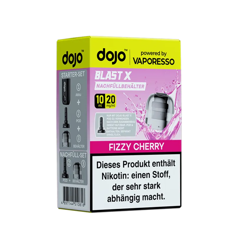 Vaporesso Dojo Blast X Einweg Pod - Fizzy Cherry 10ml Nikotinsalz