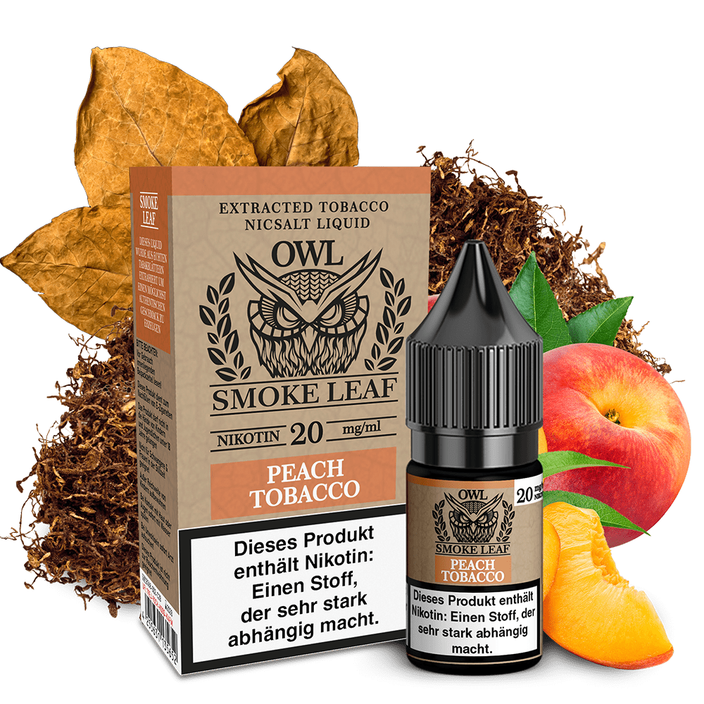 OWL Smoke Leaf Nikotinsalz - Peach Tobacco - 10ml Liquid 20mg  C