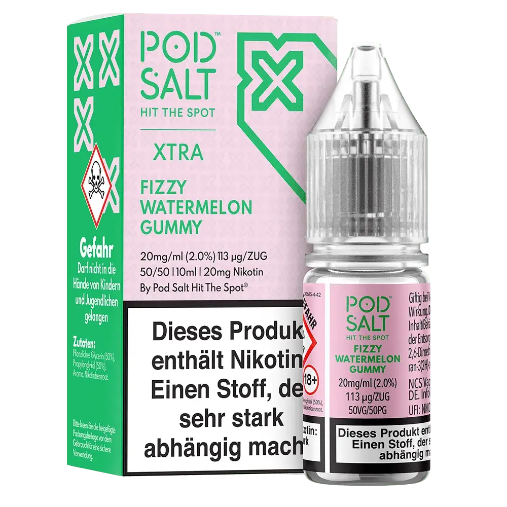 Pod Salt Xtra - Fizzy Watermelon Gummy 10ml Nikotinsalz Liquid