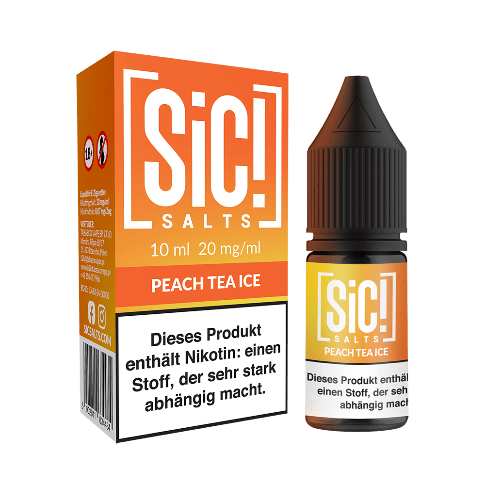 SIC Nikotinsalz - Peach Tea Ice -10ml Liquid 20mg 