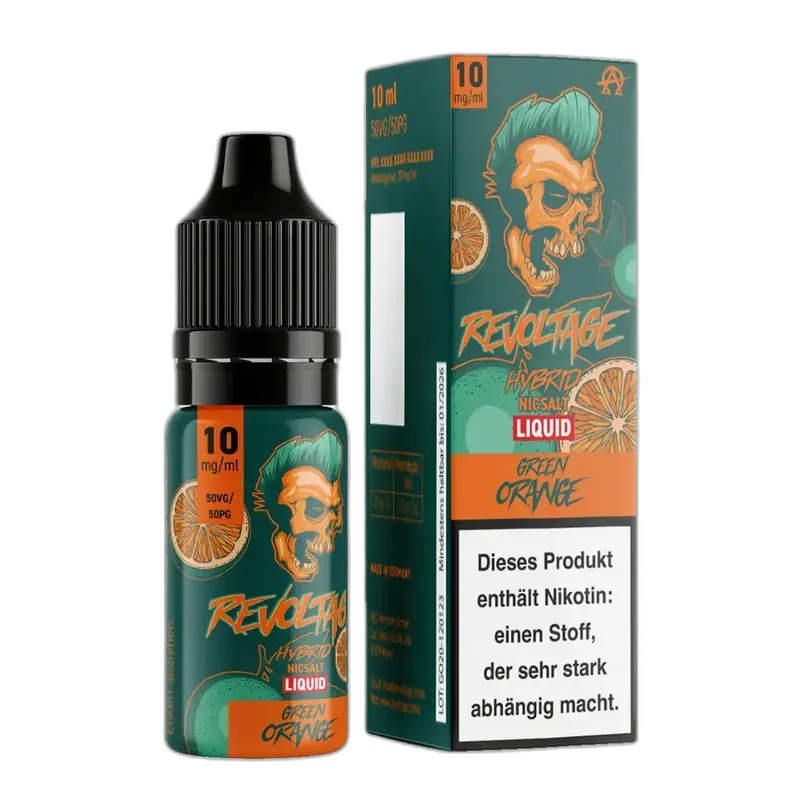 Revoltage Hybrid Nikotinsalz - Green Orange - Liquid 10mg 10ml 